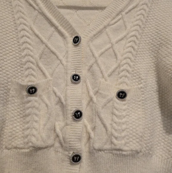 Cider Cream Button-Up Cardigan - Picture 2 of 3